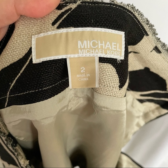 MICHAEL Michael Kors Linen Zebra Print Skirt sz 2 - Picture 8 of 8